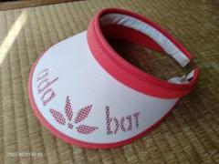 ADABAT GOLF ノバチェックサンバイザー レッド ×ホワイト