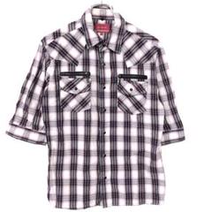 anti label jean ネオお兄系 ロック古着 チェックウエスタンシャツ