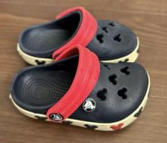 crocs ミッキーマウス サンダル ネイビー/レッド　c4/5（13cm）
