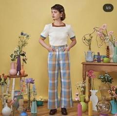poppy あさぎーにょ　ボーダーフリルサマーニット poppy あさぎーにょボーダーフリルサマーニット
