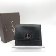 正規品 美品 グッチ財布 グッチ折り財布 グッチメタルプレー グッチレザー
