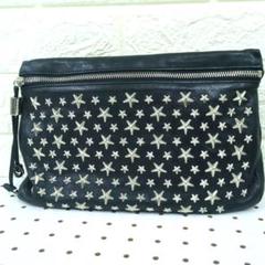 【SALE】 ジミーチュウ ポーチ スタッズ 黒 ユニセックス クラッチバッグ バッグ