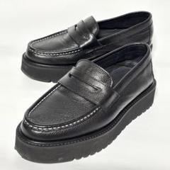 CAMINANDO プラットフォーム レザー 厚底 ローファー 黒 J1975