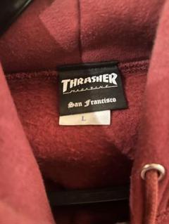 THRASHER 赤 フロントロゴパーカー Lサイズ