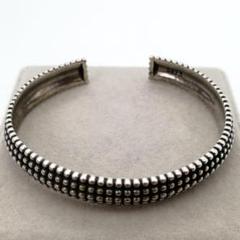 ★新品★ ドット スタッズ シルバー S925 バングル ブレスレット アート