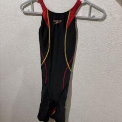 Speedo Fina認証 ストラップ水着 黒赤