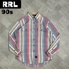 vintage RRL 90s 三ツ星タグ ヘビー ネルシャツ USA vintage RRL 90s 三ツ星タグ ヘビー ネルシャツ USA