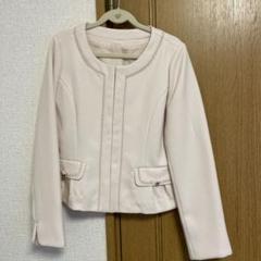 burlone♡リボン&ビジューポケット付きスーツ ジャケット ピンクベージュのサムネイル