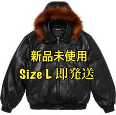 Supreme Schott フーディーレザーボンバージャケット 黒 L Supreme Schott フーディーレザーボンバージャケット 黒 L