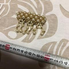 ヘアアクセ パールのバレッタ