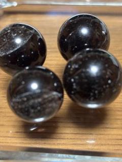 天然石黒い光沢のチンタマーニ！丸玉！
