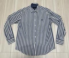 BLACK LABEL ストライプ　長袖シャツ　ブルー