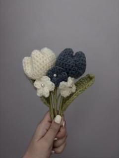 枯れない花 枯れない花束 ギフト 編み物 チューリップの花束