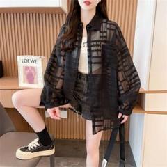 ❤️オーバーサイズ❤️トップス　シアー　レディース 春夏　新品 長袖　日焼け対策