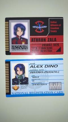 機動戦士ガンダムSEED DESTINY アスラン＆アレックス IDカードセット