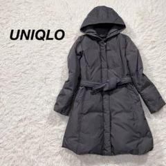 745【美品】UNIQLO ユニクロ ダウンコート ロング 茶 Mのサムネイル