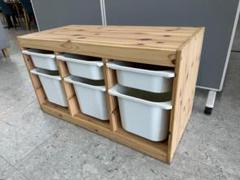 IKEA　シェルフ　TROFAST　トロファスト　収納ケース付き　ブラウンのサムネイル