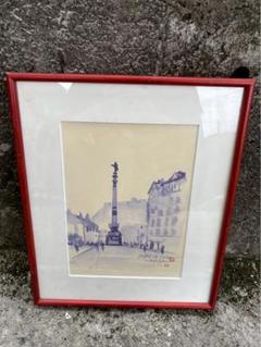 水彩画「paseo de color」 Kitasaki 1988年 水彩画「paseo de color」 Kitasaki 1988年 - メルカリ