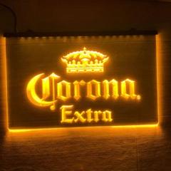 値下げ中⭐︎希少⭐︎コロナビール　ネオン　看板　木製　Bar 木製看板　ネオン看板 値下げ中⭐︎希少⭐︎コロナビール ネオン 看板 木製 Bar 木製