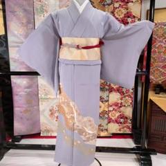 k-1741 刺繍×絞り 綸子 紋なし 正絹 広衿 袷 訪問着 楽天市場】着物 単衣 絹紅梅 長板染め 横縞 絞り風 赤 黒 紫