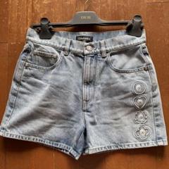 25今期35万百貨店購入美品CHANEL シャネル デニムショートパンツ 36
