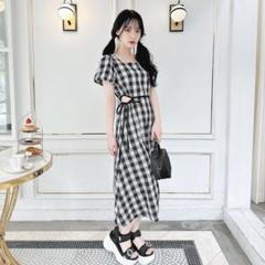 レトロチェックワンピース ミシェルマカロン MichellMacaronレトロチェックワンピース XS ミシェルマカロン