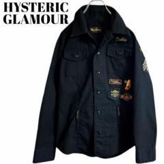 極美品✨️ HYSTERIC GLAMOUR ワッペン ワークシャツ BLACK