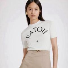 【未使用新品】PATOU パトゥ ブラック 半袖 ニット S パトゥ PATOU ニット セーター Tシャツ カットソー サマーニット