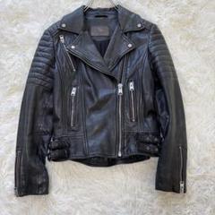 ALLSAINTS✨ダブルライダースジャケット　羊革　刻印ジップ　キルティングS ALLSAINTS✨ダブルライダースジャケット羊革刻印ジップキルティングS