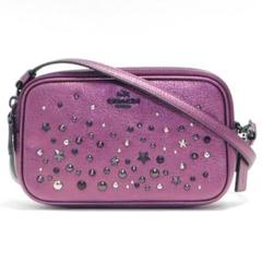 公式限定 福袋 - 公式通販オンラインショップ 極美品COACH コーチ ミニショルダーバッグ スタッズ付き 紫系 バッグ