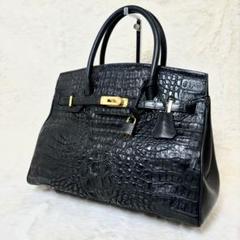 入手困難✨ロダニア リアルクロコダイル トートバッグ ブラック