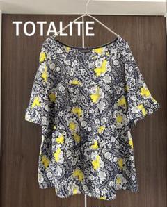 La TOTALITE トータリテ サラサラ花柄半袖ブラウス 美品