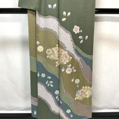C273正絹 袷 訪問着 金駒刺繍 金箔 極美品 着物 - メルカリ