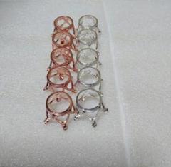 天然石用台座10個セット売りローズゴールド色とシルバー色