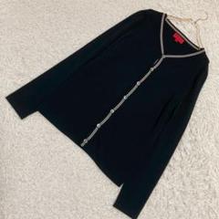 HUGO カーディガン ブラック M ライン キレイめ オシャレ