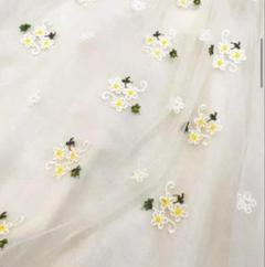 7/17限定SALE　花刺繍　布　シフォン