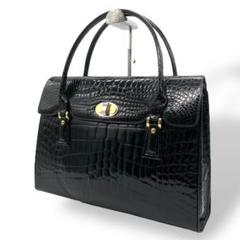 ＊正規品美品　G　BORRI ジーボリー　本クロコダイルハンドバック　ベージュ G.BORRI ジーボリー クロコダイル ハンドバッグ 2WAY ショルダー
