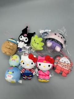 サンリオ ぬいぐるみ マスコット キーホルダー ストラップ 9個 セット