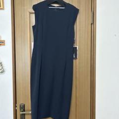 極美品　ソブ　sov.  ニットロングワンピース　ネイビー　綺麗め　ノースリーブ 極美品 ソブ sov. ニットロングワンピース ネイビー 綺麗め