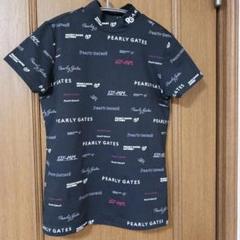 PEARLY GATES ロゴポロシャツ 黒　ハイネックシャツ