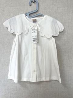 【新品】プティマイン スカラップ襟カットブラウス