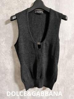 DOLCE&GABBANA ロゴプレート　ニット VIrgin wool