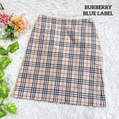 バーバリーブルーレーベル】美品♡膝丈スカート ノバチェック