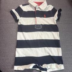 Ralph Lauren ポロシャツ 12M ロンパース 80 紺　白