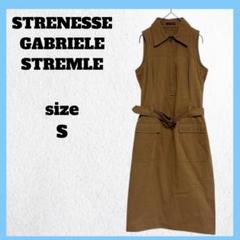 ＊ストラネスガブリエルストレーネ ワンピース ノースリーブ 無地 茶系 S