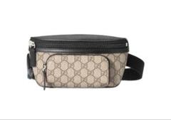 【極美品】グッチ　ボディバッグ　ウエストポーチ　GG柄　ブラック　キャンバス 1円 GUCCI グッチ GG柄 GGキャンバス ウエストポーチ ボディ