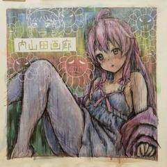 内山田画廊 謹製 s6号 ギャンバスにアクリル画 人物画 - メルカリ
