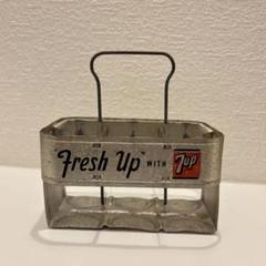 【7up セブンアップ】瓶ボトルキャリーケース　ヴィンテージ品 50'sセブンアップ7UPボトル6本用 紙製キャリーケース デッド