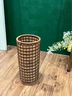 籐 ラタン ゴミ箱 かご インテリア 当時物