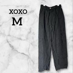XOXO 【M】 ブラックストライプ ワイドパンツエックスオーエックスオー